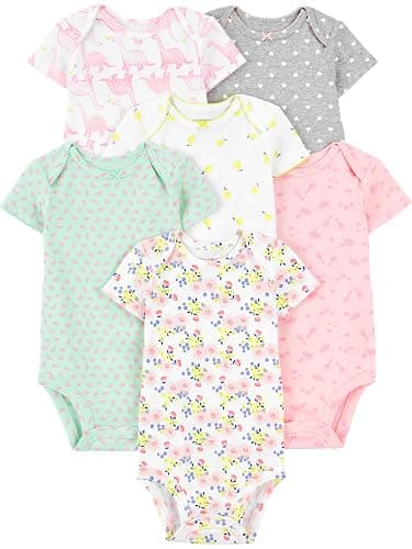 Simple Joys by Carter's Baby-Girls 6-Pack Short-Sleeve Bodysuit - Image 1