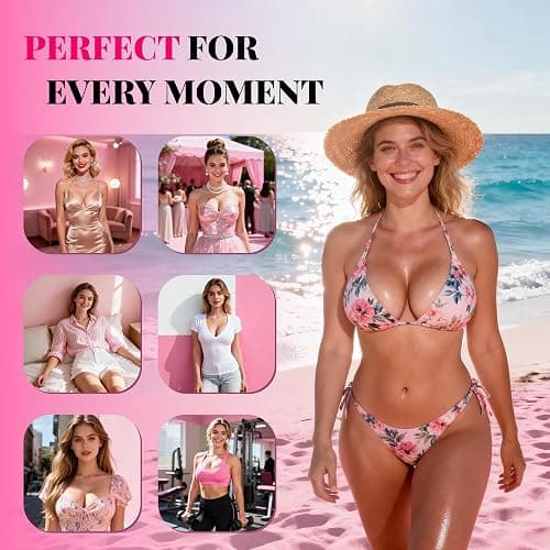 LAZYROSY Double Sided Sticky Bra Ultra Boost Inserts Pads Reusable Push Up Lift Self Adhesive Bra Pads for Bikini Swimsuit thumbnail 6