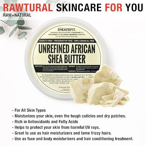 Sheanefit Raw Unrefined African Shea Butter, Natural Body Butter, Soft & Smooth Daily Moisturizer For Face & Body Ivory 8oz (Pack of 1) thumbnail 5
