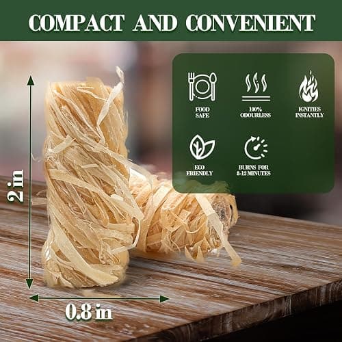 FYSFLYA 150PCS Fire Starter-Natural Fire Starters for Campfires, BBQ, Fireplaces, Barbecues, Chimneys, Fire Starters for Pizza Ovens, Fireplaces, Grills and Other Scenarios, Charcoal Starters thumbnail 2