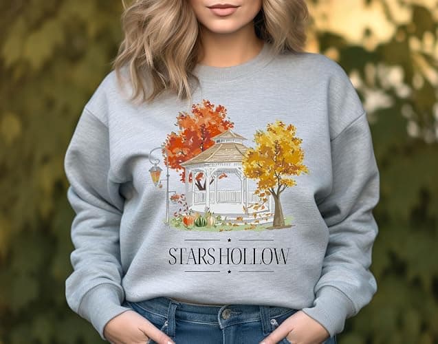 Stars Hollow Sweatshirt, Cozy Fall Season Long Sleeve Sweater for Gilmore Girls Lovers, Ideal for Enjoying Coffee thumbnail 5