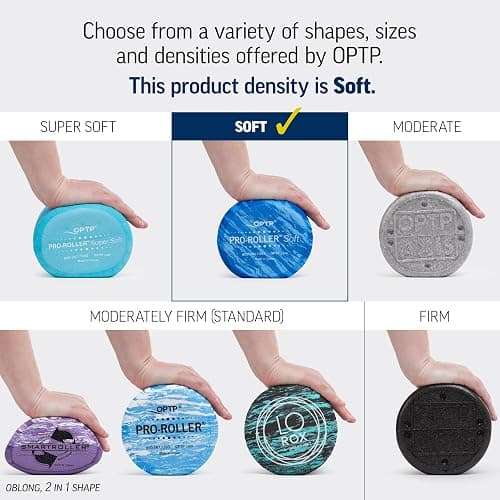 OPTP PRO-Roller Soft Density Foam Roller – Low Density Soft Foam Roller for Physical Therapy, Pilates, Yoga Foam Roll Exercises, and Muscle Recovery- Blue 36" x 6" thumbnail 8
