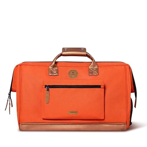 CABAIA - Sac de Voyage Duffle Adventurer Bogota 40L - Compatible Bagage Cabine 45x30x29 - Déperlant & Certifié Vegan - 2 Poches - Compartiment à Chaussures - Sac Week-End, Sac de Sport - Orange thumbnail 9