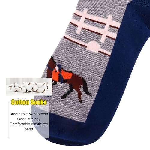 Belloxis Horse Riding Socks Horses Lovers Gifts for Cowgirl Ladies' Equestrian Zocks Gifts thumbnail 7