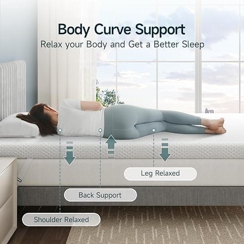 2 Inch Twin XL Size Gel Memory Foam Mattress Topper with Ice Silk Cover, High-Density Bamboo Charcoal Foam Mattress Bed Topper, Washable Cover & Pressure Relief, Soft Firmness CertiPUR-US Certified thumbnail 5