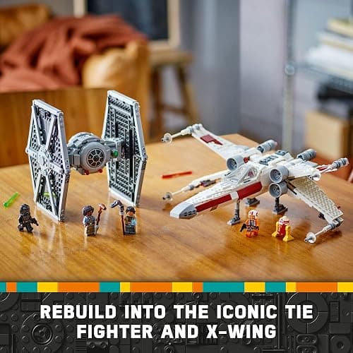 LEGO Star Wars TIE Fighter & X-Wing Mash-Up Building Set - Star Wars Toys for Boys & Girls, Ages 9+ - Imaginative, Creative Play - Use for Display or Pretend Play - Gift for Fan's Birthday - 75393 thumbnail 5
