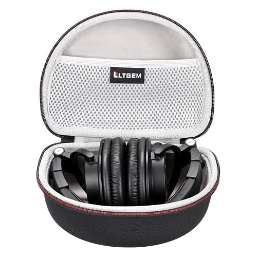 Headphone Case for Audio-Technica ATH-M30X / ATH-M50X / ATH-M40X / ATH-M50xBT2 / ATH-M50xBT2DS Headphones, Black+Grey thumbnail 4