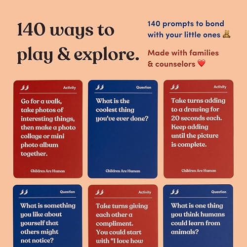 Children are Human | 140 Conversation Cards to Help Bond with Kids | Card Game for Elementary School Children | Designed by Experts for Grades 2-5 | Ages 7-10+ thumbnail 3