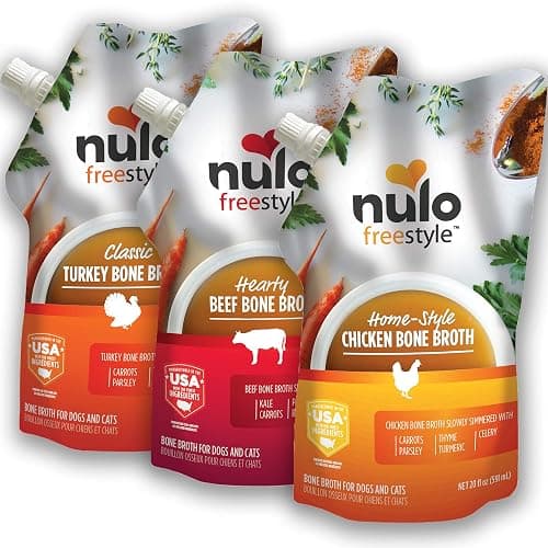 Nulo Freestyle Bone Broth, Premium Food Topper for Cats and Dogs, with Collagen and Chondroitin Sulfate to Help Boost The Quality of Your Pet’s Coat and Skin, 20 Fl Oz (Pack of 3) - Image 1