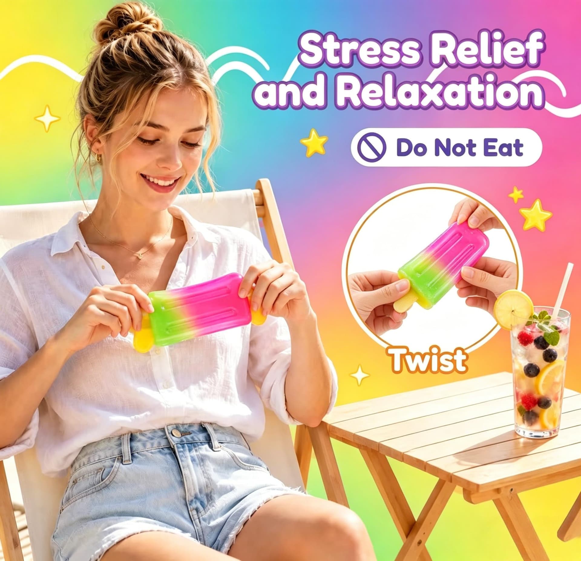 3-Pack Ice Cream Squeeze Squishy, Summer Sensory Stress Relief Squeeze Squishy, Realistic Ice Cream Squishy Toy, Party Favors for Anxiety Relief for Everyone thumbnail 2
