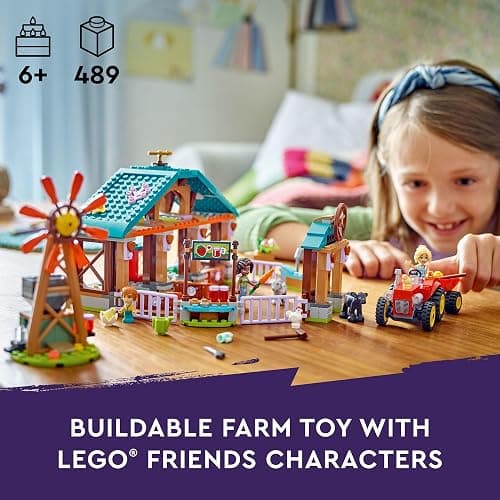 LEGO Friends Farm Animal Sanctuary Building Toys Set - Farm Toy Set with Tractor - Birthday Gift Idea for Kids, Girls & Boys, Ages 6+ - Includes 3 Minifigures & 5 Farm Animals - 42617 thumbnail 2