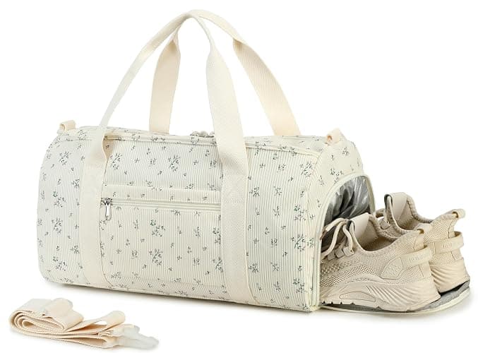 BTOOP Duffle Bag for Gym Sports Women Girls Workout Travel Bag Weekender with Shoe Compartment and Wet Pocket thumbnail 7