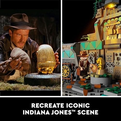 LEGO Indiana Jones Temple of The Golden Idol 77015 Building Project for Adults, Iconic Raiders of The Lost Ark Movie Scene, Includes 4 Minifigures: Indiana Jones, Satipo, Belloq and a Hovitos Warrior thumbnail 3
