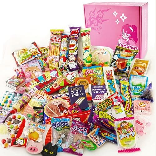Japanese Candy Snack Assortment, 55 Pieces Box, Variety Pack - Image 1