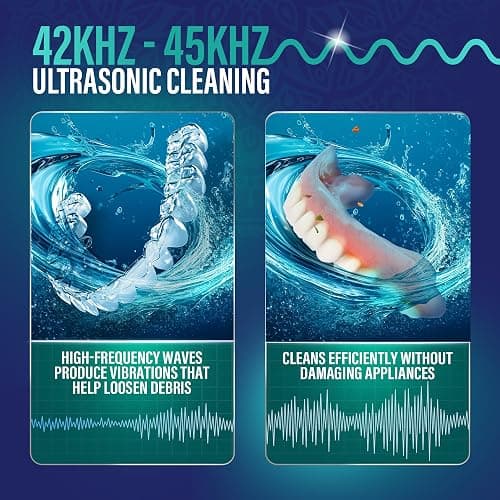 GuruNanda Retainer & Aligner Cleaning Pod for Retainers, Dentures, Mouthguards, Aligners, & Jewelry, 3 Modes, 45kHz Ultrasonic Retainer Cleaner, 190 ml capacity thumbnail 3