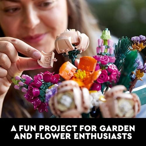 LEGO Botanicals Flower Bouquet - Artificial Flowers Set for Adults incl. Roses, Snapdragons, Poppies, Asters & Daisies - Home Decor Gift Idea for Women and Men - Botanical Collection - 10280 thumbnail 7