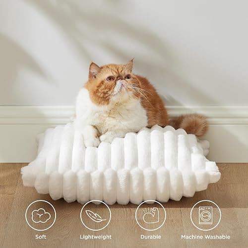 Bedsure Double-Side Striped Decorative Throw Pillow Covers 18x18 Set of 2, Spring White Fluffy Soft Pillow Covers, Home Decor for Couch Sofa Living Room Bedroom thumbnail 5