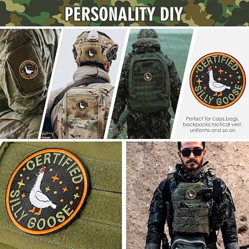 XMJY Funny Goose Hook and Loop Patch, Colorful Embroidered Patch, Cute Animal Meme Morale Patch, DIY Applique Accessories for Backpacks, Dog Harnesses, Army Vests, Gym Bags, Hats, Helmets thumbnail 5