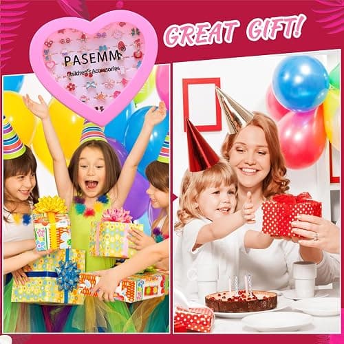 PASEMM 36pcs Little Girl Jewel Rings, Adjustable, No Duplication Kids Play Ring in Box,Pretend and Dress Up Rings for 4-12 Year Old Girls Birthday Gifts Holiday Gifts, 4 5 6 7 8 9 10 11 12 Year Old Girl Toys for Kids thumbnail 6