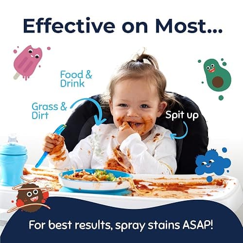 Miss Mouth’s Messy Eater Stain Treater Refill Ready Kit - 2 Pack Stain Remover Spray and 16oz Refill Pouch - Newborn & Baby Essentials - Food, Grease, Coffee Off Laundry, Underwear, Fabric thumbnail 4
