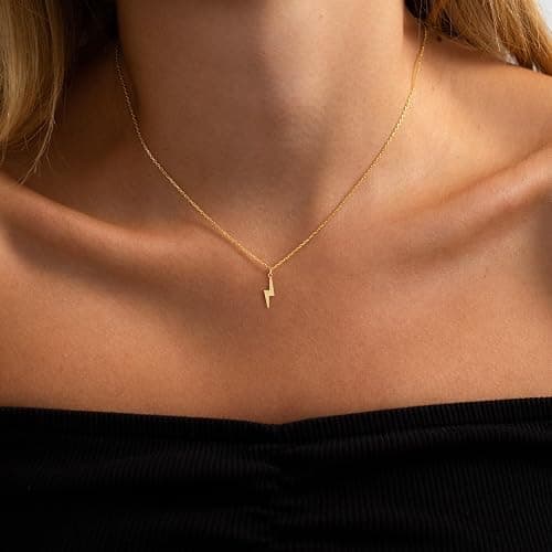 LLWOM Gold Necklace for Women-14k Gold Plated Infinity Necklace Star Of David Necklace Evil Eye Cross Pendants Heart Dainty Gold Necklace For Women thumbnail 2