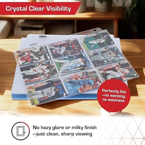 BCW LaserWeld 9-Pocket Page - Side Load 100ct | Holds Nine 2½" x 3½" Trading Cards | Acid-Free Card Storage | Laser-Welded Seams for Durability | Compatible with 3-Ring Binders thumbnail 5