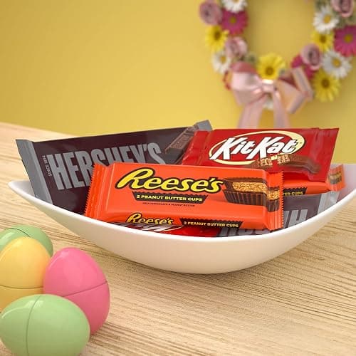 HERSHEY'S, KIT KAT and REESE'S Assorted Milk Chocolate, Full Size Easter Candy Bar Variety Box, 27.3 oz - 18 Count (Pack of 2) thumbnail 5