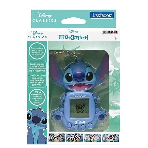 Lexibook, Disney Stitch, My Best-e, Portable Games Console, Interactive and Educational Companion for Children, 8 Game Categories, Coloured Screen, Blue, JLMB10D thumbnail 5