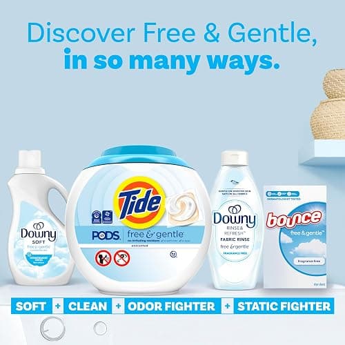 Tide PODS Free & Gentle Laundry Detergent Soap Pacs, 42 Count, Tide PODS Laundry Detergent (Packaging May Vary) thumbnail 9