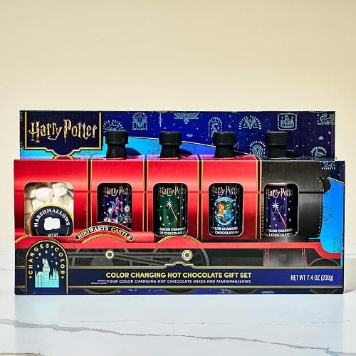 HARRY POTTER, Color Changing Hot Chocolate Gift Set, Includes 4 Bottles of Color Changing Hot Cocoa Mix and Marshmallows in Hogwarts Express Train Box thumbnail 6