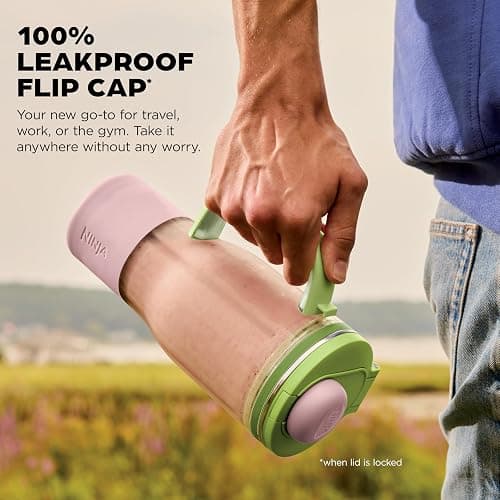 Ninja Blendboss™ | Personal Blender for Smoothies & Frozen Drinks | 26oz Travel Tumbler with LeakProof Lid, Chug Spout & Detachable Straw | Auto-iQ Technology | Watermelon Bubble Gum | DB351GN thumbnail 5