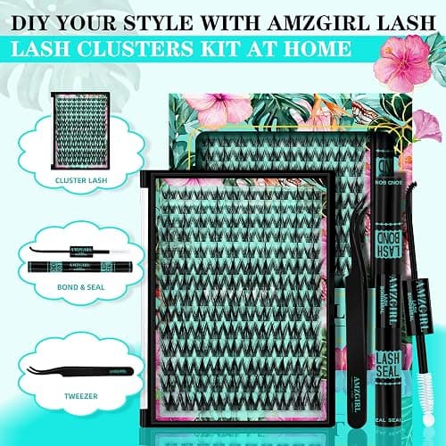 Lash Clusters Kit 140pcs Manga Lash Extension Kit Anime Cluster Lashes Natural Look with Waterproof Lash Bond and Seal, Lash Tweezer with Wet Look Ultra-Thin Band Anime Lashes(Puppy-Kit,C-10-18mm) thumbnail 2