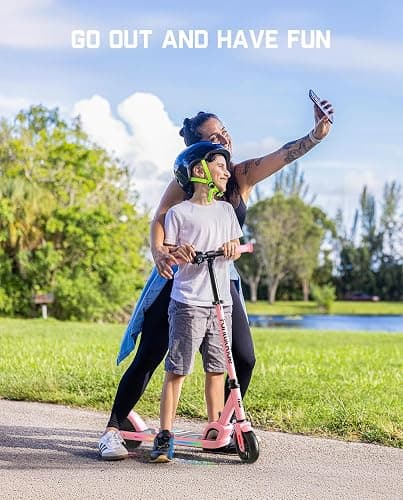 FanttikRide C9 Pro Kids Electric Scooter Ages 8-12, Colorful Rainbow Lights, E-Scooter for Kids 3.9-5.2 ft, 132 lbs, 5 Miles Range, Up to 40 min Ride Time, 5/8/10 MPH, 3 Adjustable Heights thumbnail 9