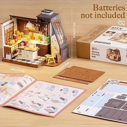 Rolife DIY Miniature House Kit for Adults, Mini Wooden Dollhouse Kit, Tiny House Diorama Building Kits-Birthday Christmas Craft Hobbies Gift for Teens Kids (Baking Kitchen) thumbnail 3