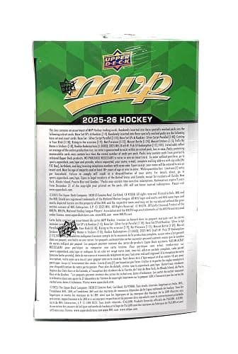 2025-26 Upper Deck MVP Hockey Blaster Box thumbnail 8