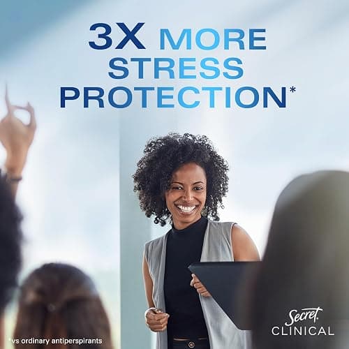 Secret Clinical Strength Antiperspirant Deodorant for Women, 3X Stress Protection, 72hr Sweat & Odor Protection, PH Balancing Minerals, Clear Gel, Completely Clean Scent, 2.6 oz thumbnail 5