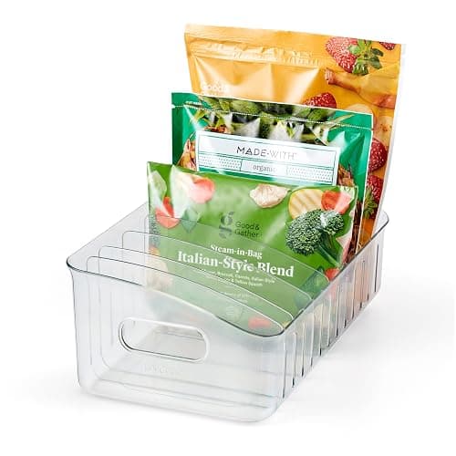 YouCopia FreezeUp Freezer Bin 15", BPA-Free Clear Fridge Organizer with Adjustable Dividers and Handles for Frozen Food and Leftovers - Image 1