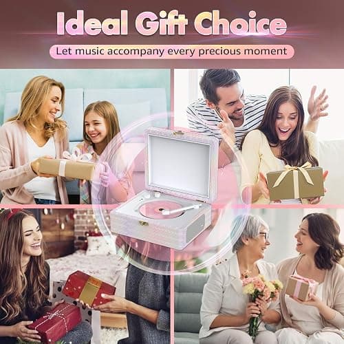 CD Player Portable with Speakers Bluetooth Desktop Knit Retro CD Player for Home Rechargeble Battery Small Vintage CD Player with Bluetooth Input, USB Playback, AUX in, Headphone Jack, Remote Control thumbnail 6