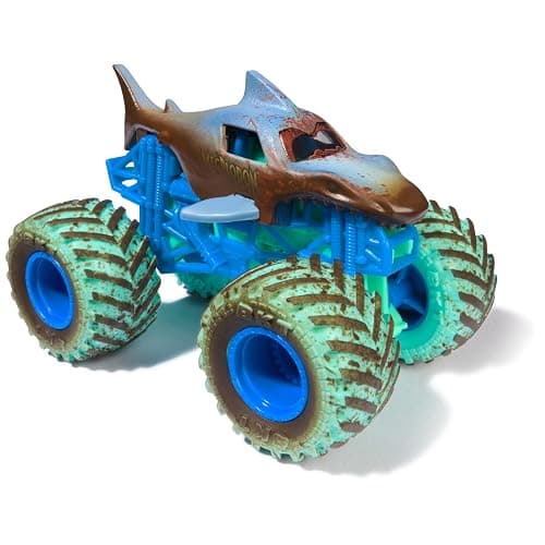 Monster Jam Mud Blasters, Grave Digger and Megalodon Color Changing Trucks 2-Pack, 1:64 Die Cast Vehicle, Kids Toys for Boys and Girls 3 and Up thumbnail 7