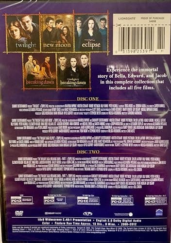 Twilight Saga 5 Movie Collection [DVD] thumbnail 2
