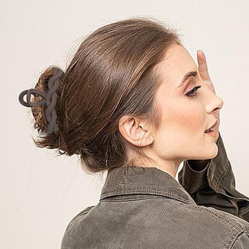 8PCS Hair Clips for Women, Flower Claw Clips for Thick Hair, Non-Slip Hair Accessories with Multi-Styles, Neutral Colors Hair Claw Clips and Variety Pack, Ideal for Girls thumbnail 7