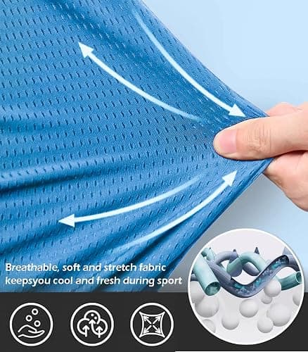 Waghaw Mens Mesh Shorts 6Inch/9Inch Inseam Mens Athletic Shorts Breathable Fabric for Gym and Workouts thumbnail 3