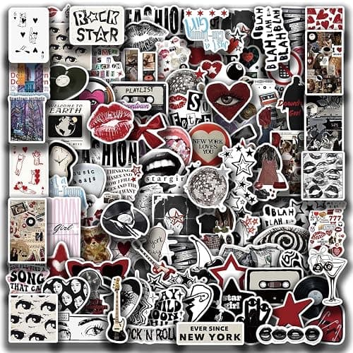 100Pcs Vinyl Aesthetic Downtown Girls Stickers Pack - Y2K Waterproof Decals for Water Bottle, Laptop, Skateboard - Trendy Stickers for Teens & Adults(Downtown Girl Aufkleber) - Image 1