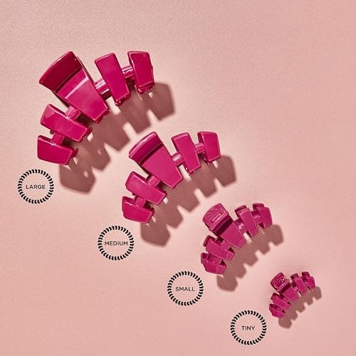 TELETIES - Large Hair Clip - For Thick to Super-Thick Hair - Claw Clips for Women - Strong Grip, Bendable Teeth, Comfortable Curved Design - For All Hair Textures - Wild Side thumbnail 6
