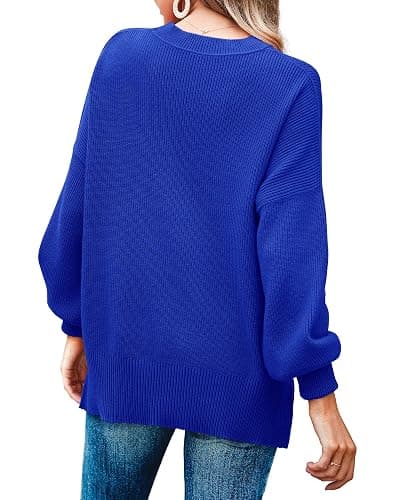 Imily Bela Womens Oversized Tunic Sweaters Fall Slouchy Long Sleeve Ribbed Knit Side Slit Pullover Jumper thumbnail 4