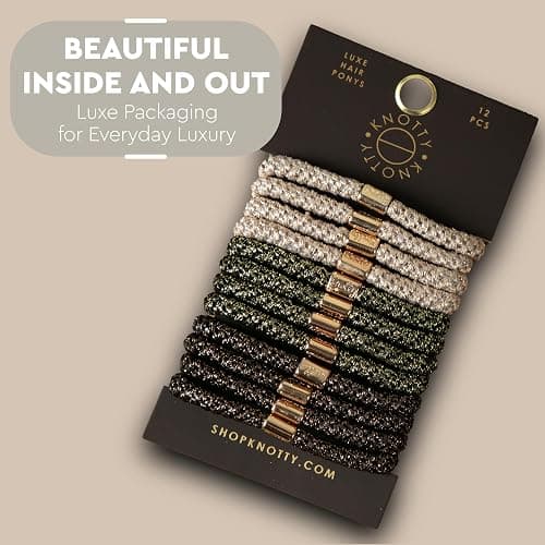 Knotty Luxe Hair Ponytail Holders (Blonde, 12 Count) thumbnail 7