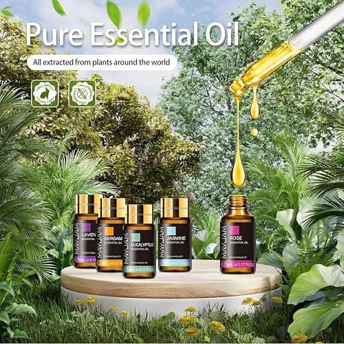 MAYJAM Tea Tree 20 Pcs Pure Essential Oil Gift Set, for Diffuser, Humidifiers, Skin Care, Massage, Fragrance Oil Scent for DIY Candle and Soap Making, Gift for Friend (5ML) thumbnail 3