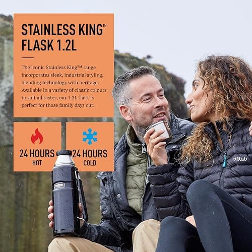Thermos - Stainless King Copper Travel Flask (1.2L) - Premium Leak Proof Insulated Tea & Coffee Flask for Hot & Cold Drinks, Built-in Cup, Twist-Pour Stopper, BPA-Free, Durable Steel thumbnail 4