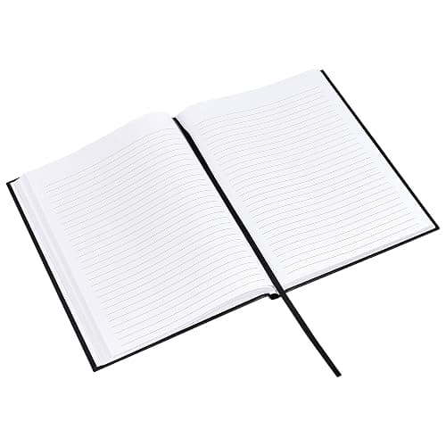 Amazon Basics Professional Hardcover Writing Journal for Journaling and Note Taking, Sturdy, Perforated Pages, 10.5 x 7.5 inches, Black, 2-Pack thumbnail 5