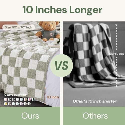Grey Blue Throw Blanket, 50x70 Soft Cozy Striped Throw Blankets for Couch, Sofa, Bed, Travel, Lightweight Fluffy Warm Plush Decorative Blankets for Women, Men Gift thumbnail 2